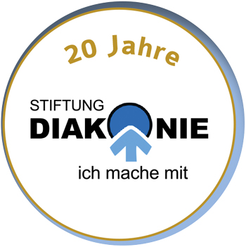 Logo 20 Jahre Stiftung Diakonie ich mache mit